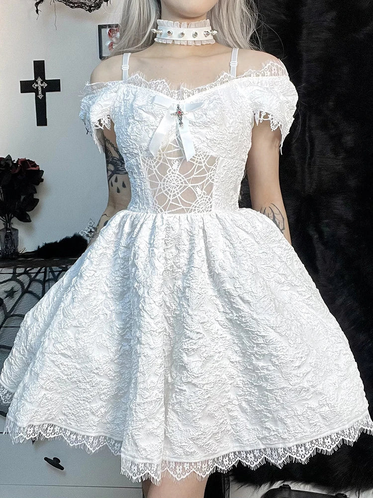 Off-the-Shoulder Lace Dress