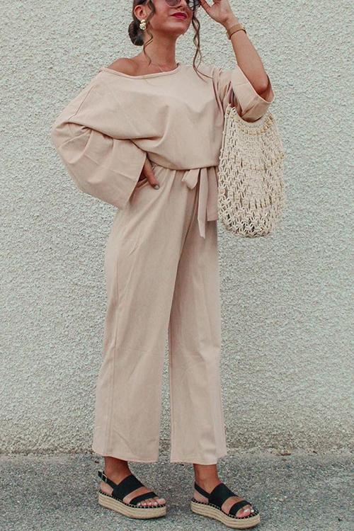 Short Sleeve Knot Jumpsuit