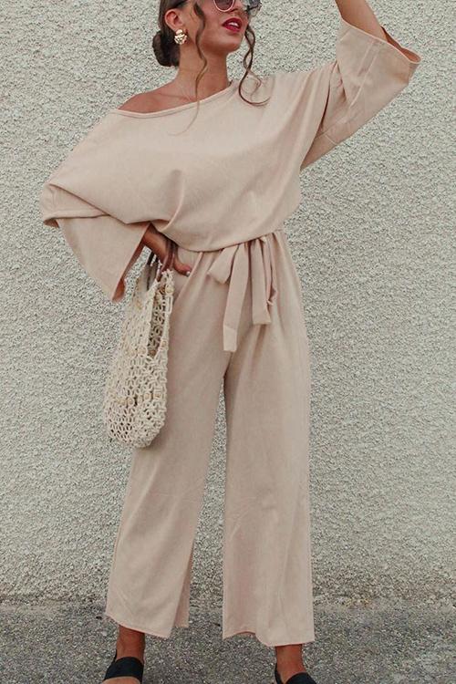 Short Sleeve Knot Jumpsuit