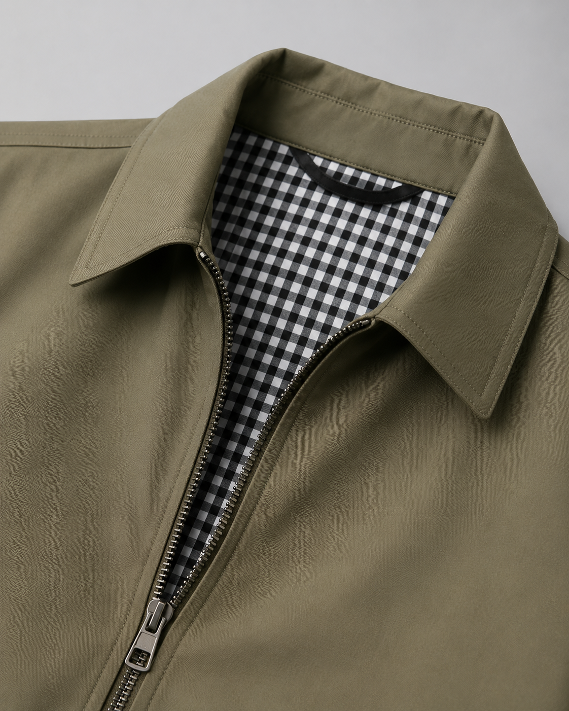 Men’s Lightweight Harrington Jacket – Check Lining