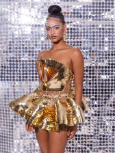 Jahdiel Strapless Crystal Fringe Mini Dress 4