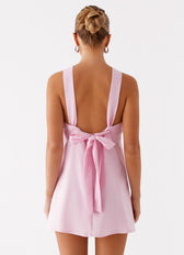 Halter Neck Twist Front Mini Dress 4