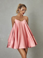 Kellyanne Spaghetti Satin Mini Dress 2