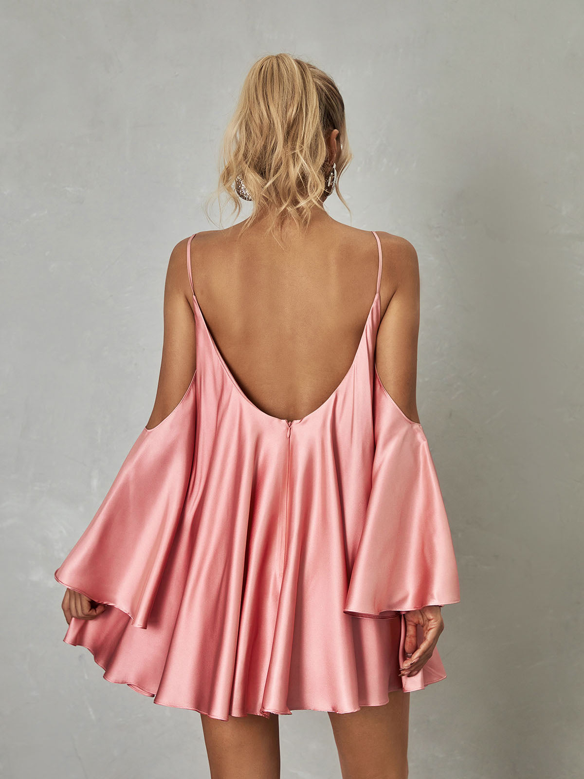 Kellyanne Spaghetti Satin Mini Dress 5