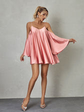 Kellyanne Spaghetti Satin Mini Dress 3