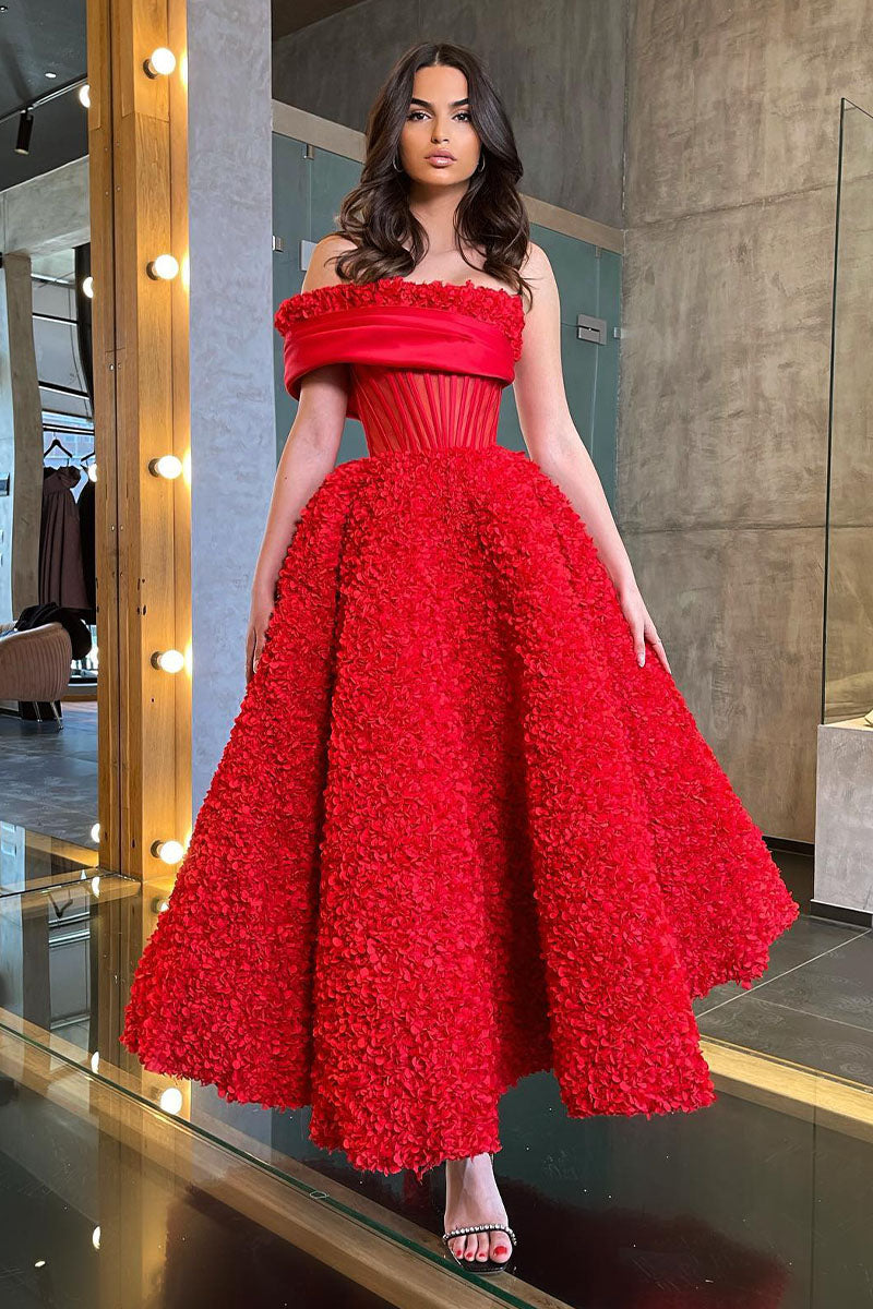 L1244 - A-Line One Shoulder Sleeveless Floral Satin Prom Evening Formal Dress