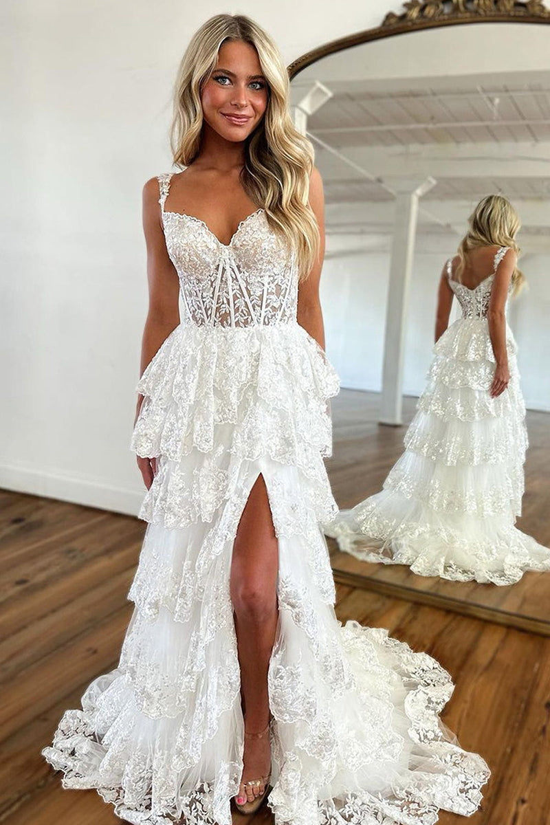 L1932 - Off-Shoulder Sequined Appliqued Sheer Tulle A-Line Long Homecoming Dress