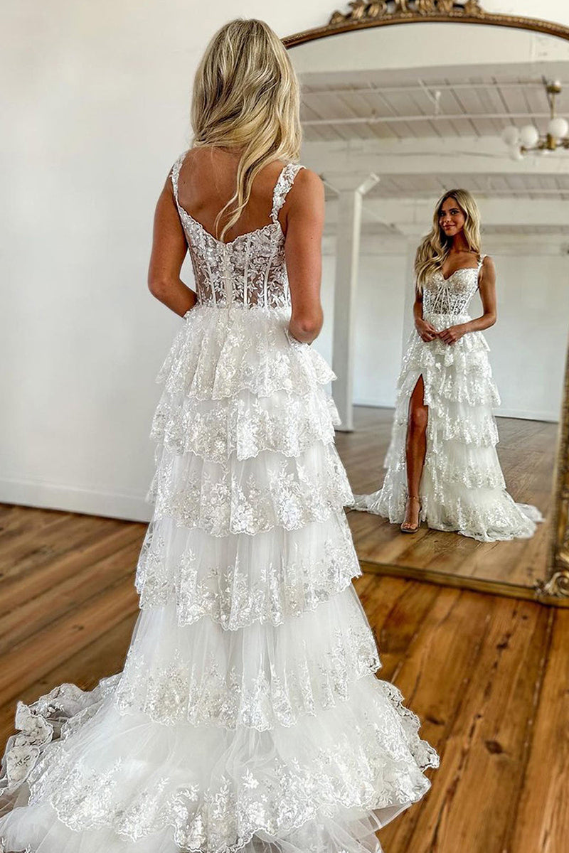 L1932 - Off-Shoulder Sequined Appliqued Sheer Tulle A-Line Long Homecoming Dress