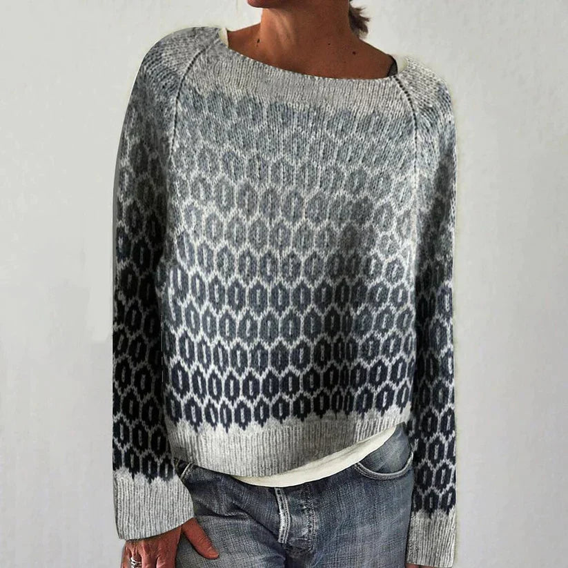 Sanya | Retro Scandinavian Knitted Sweater