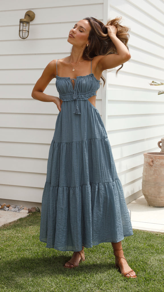 Luxe Amelia Strap Midi Dress Designer Edit