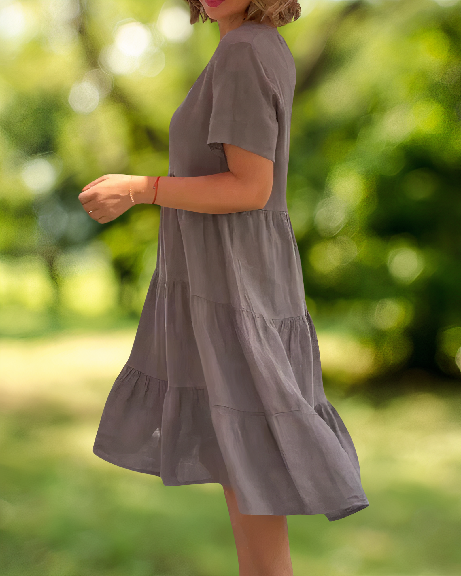 Keira Timeless Cotton Linen Dress Elevated Occasion Wear