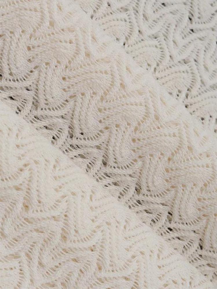 Lace Backless Plunge Neck Maxi Dress in White - View 5