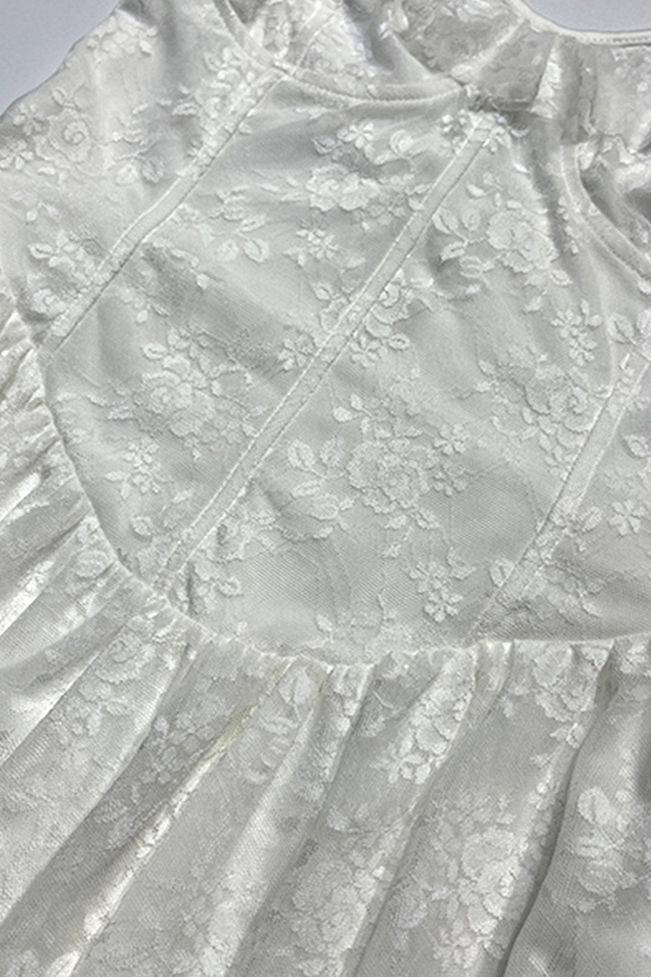 Lace Tiered Ruched Cami Dress 9