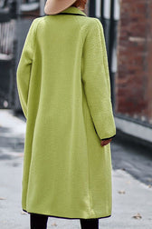 Plush Cardigan With Lapel Pocket Light Green / Xl Cardigans