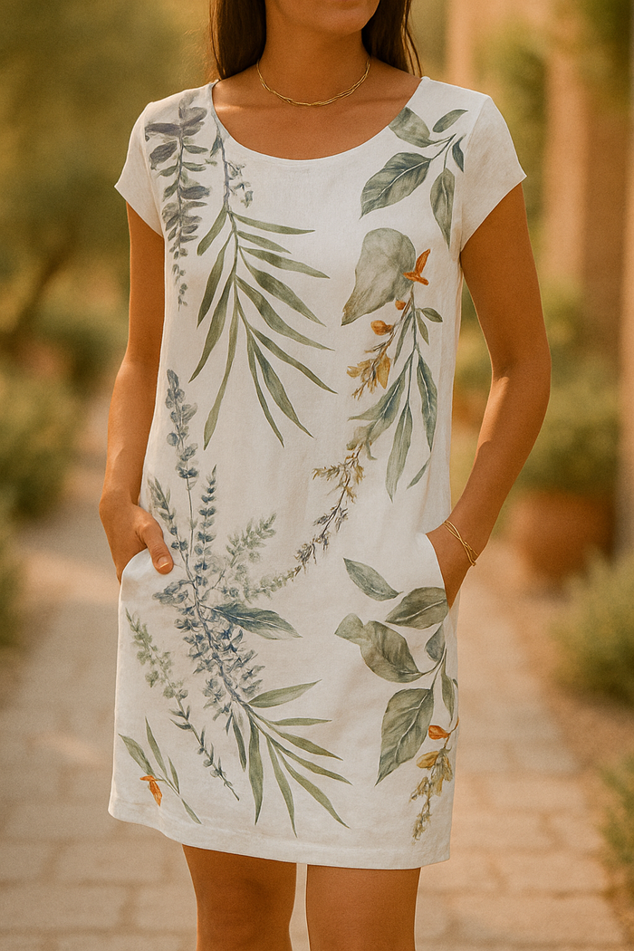 Makayla Effortless Relaxed Summer Midi Dress Statement Occasion Edit