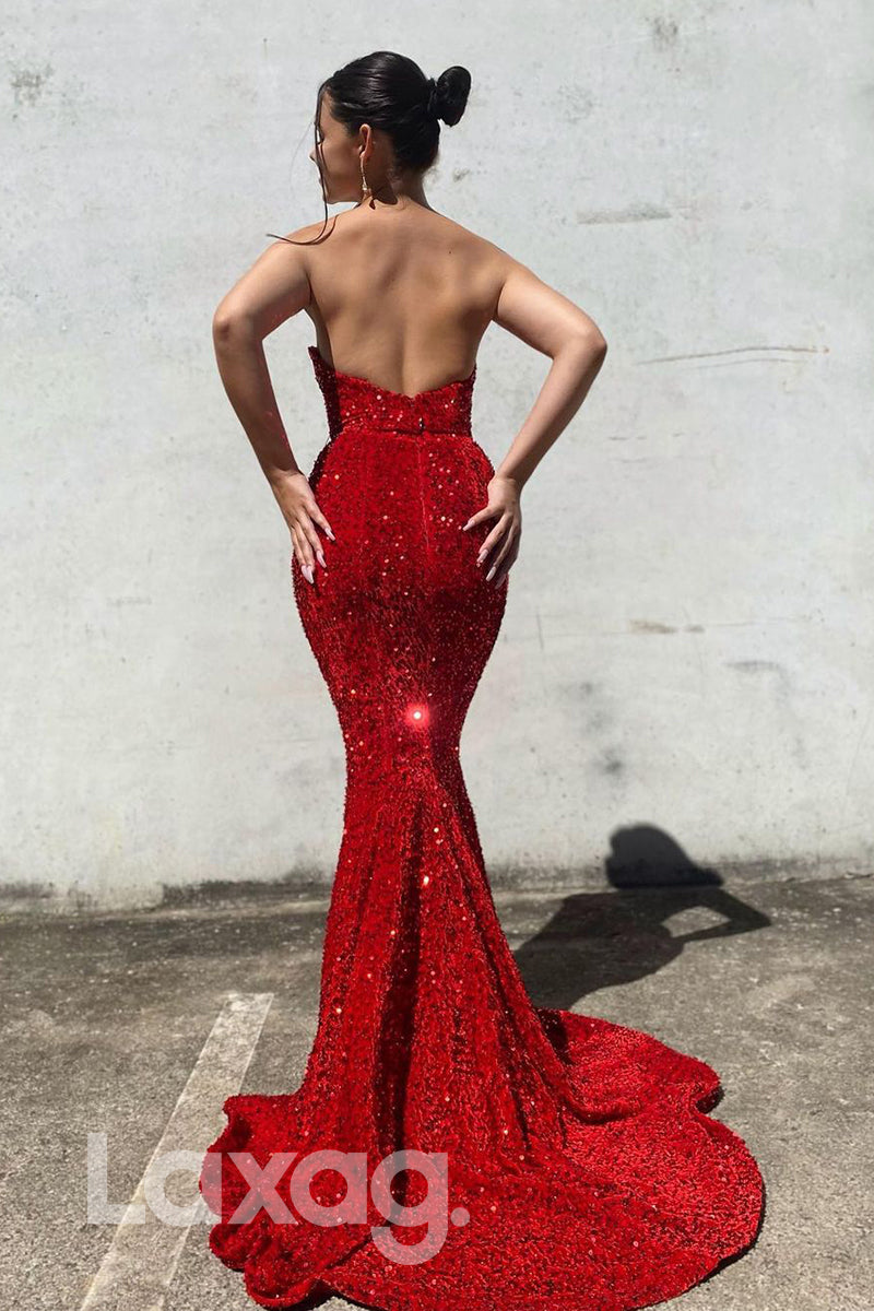 19793 - Sweetheart Sequins Mermaid Prom Dress Glitter