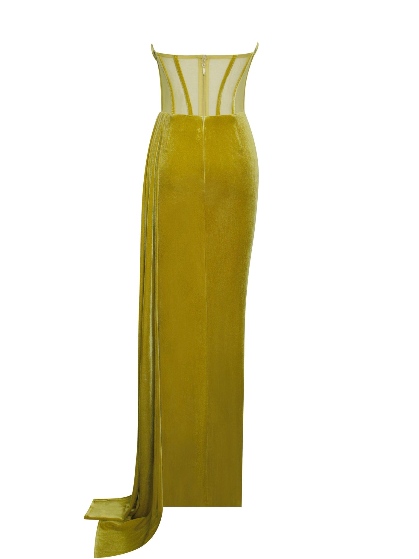 Leilani Corset Split Maxi Dress In Gold 8
