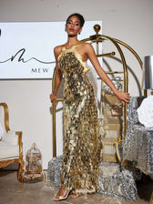 Bow Sequin Maxi Dress - View 5