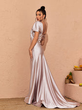 Liberty Satin Ruched Maxi Dress 5