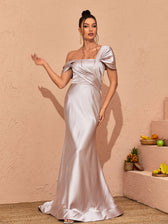 Liberty Satin Ruched Maxi Dress 3