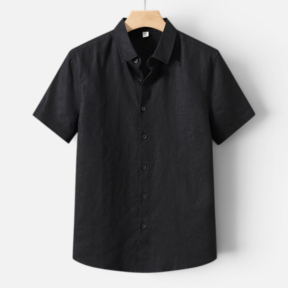Men's Linen Short Sleeve Shirt Casual Summer Button Up