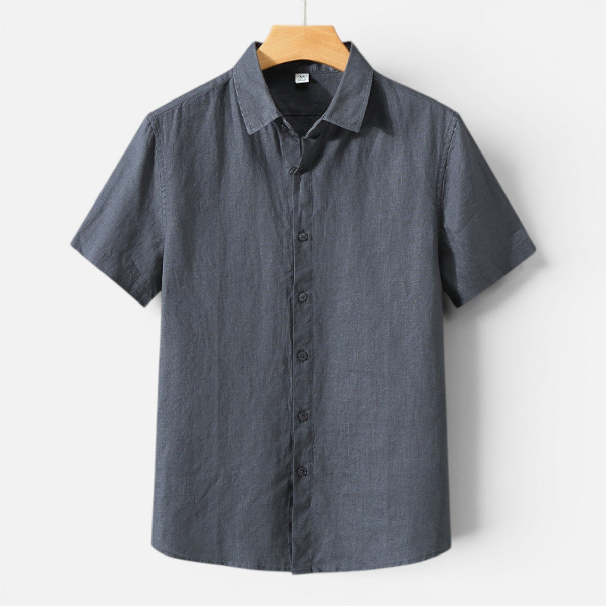 Men's Linen Short Sleeve Shirt Casual Summer Button Up