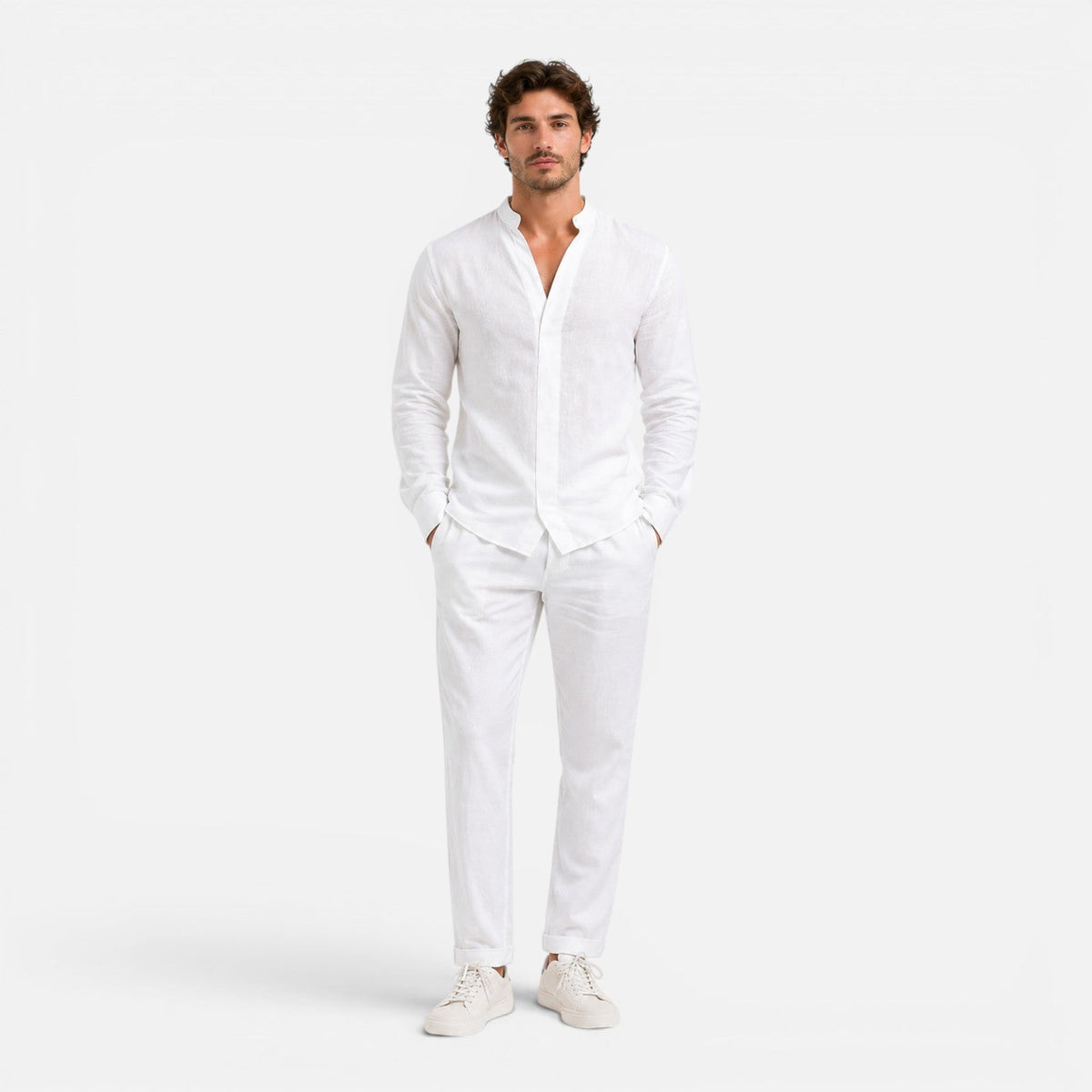 Maison Straver | Men’s Linen Set Relaxed Fit Matching Shirt and Pants