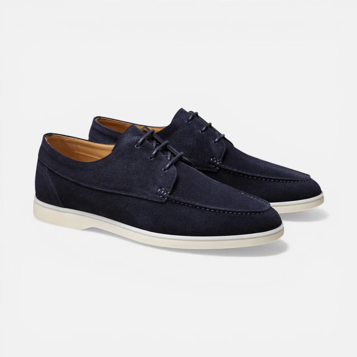 Maison Straver | Men’s Suede Lace Up Loafer Dress Shoes Lightweight