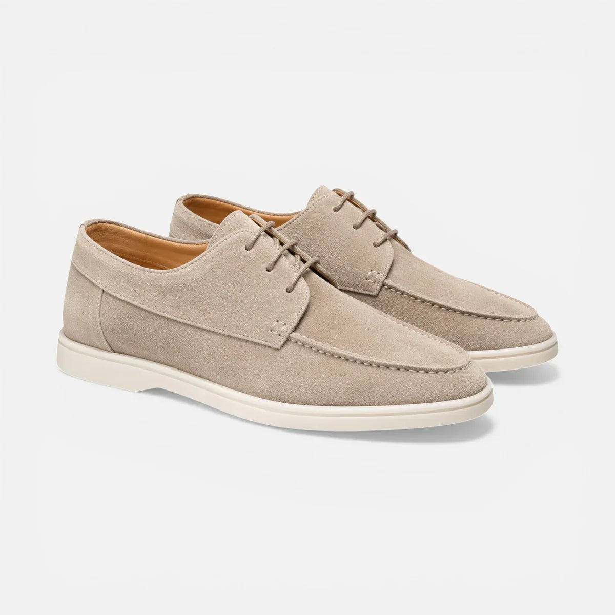 Maison Straver | Men’s Suede Lace Up Loafer Dress Shoes Lightweight