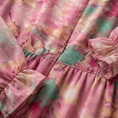 Floral Chiffon V-Neck Long Sleeve Tiered Maxi Dress 6