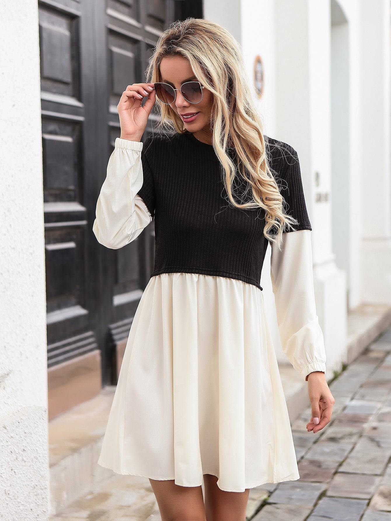 Long sleeve 2 in 1 dress