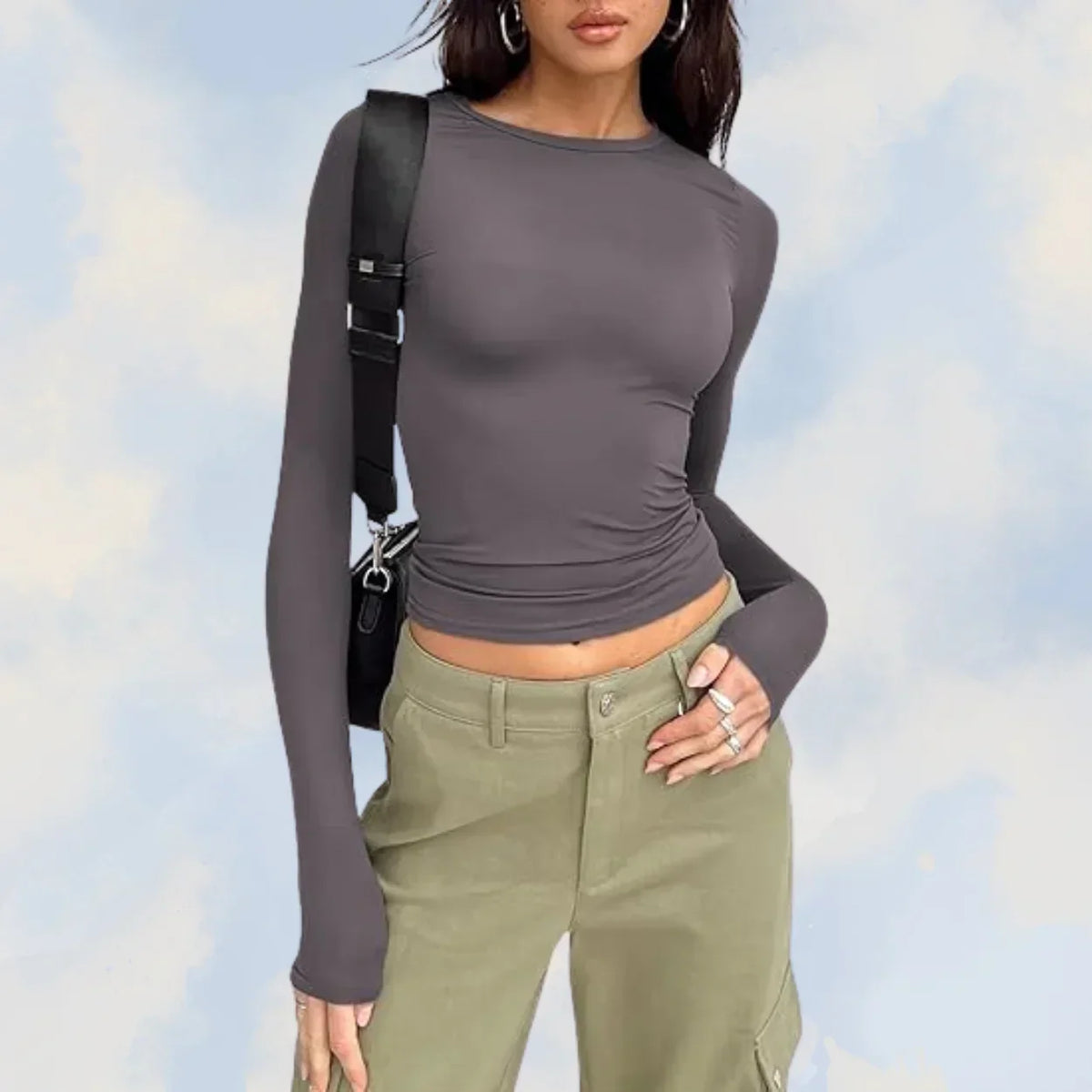 Lucinda Shirt | Casual Long Sleeve Crew Neck Shirt
