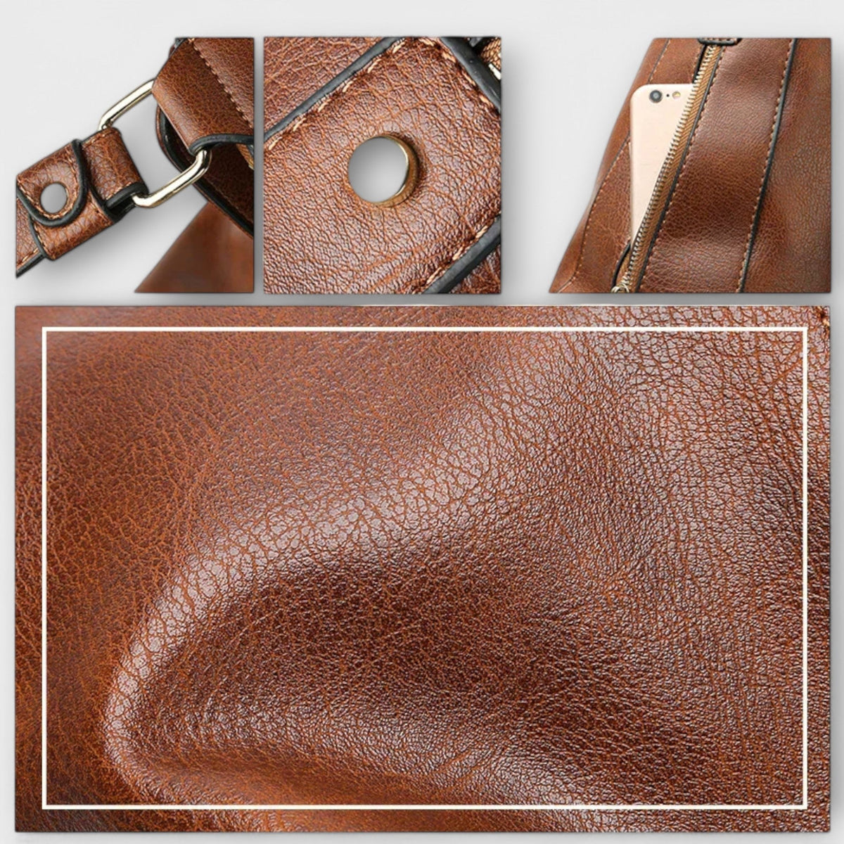 Tassel Zip Slouchy Hobo Shoulder Bag