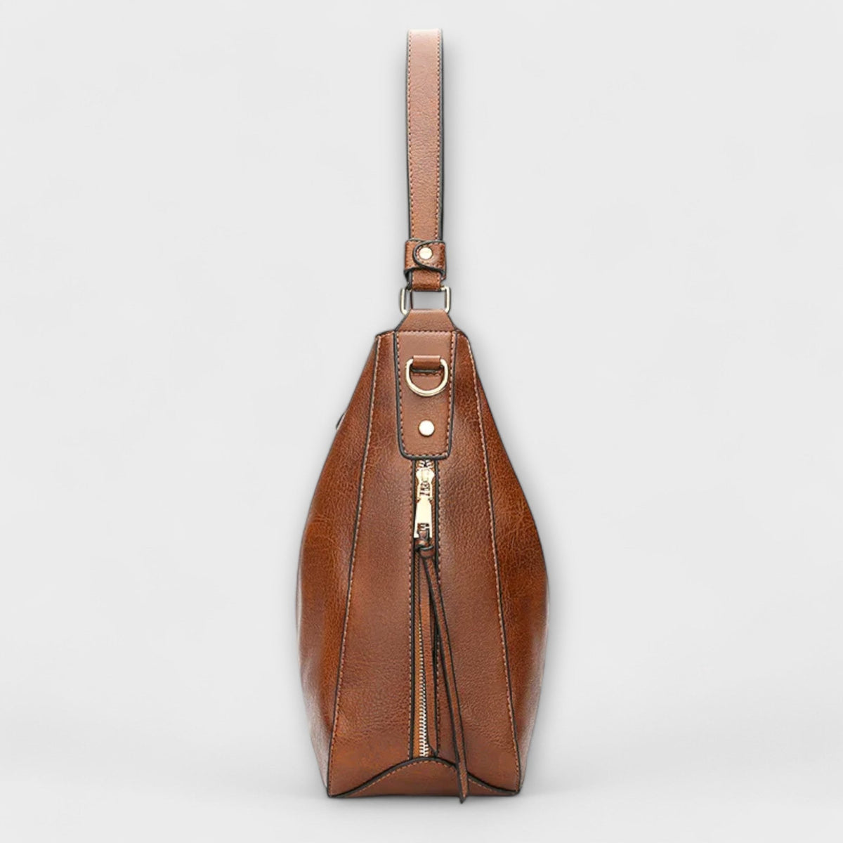 Tassel Zip Slouchy Hobo Shoulder Bag