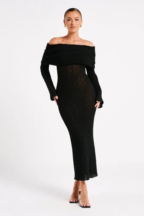 ALLURE BOUCLE MAXI DRESS