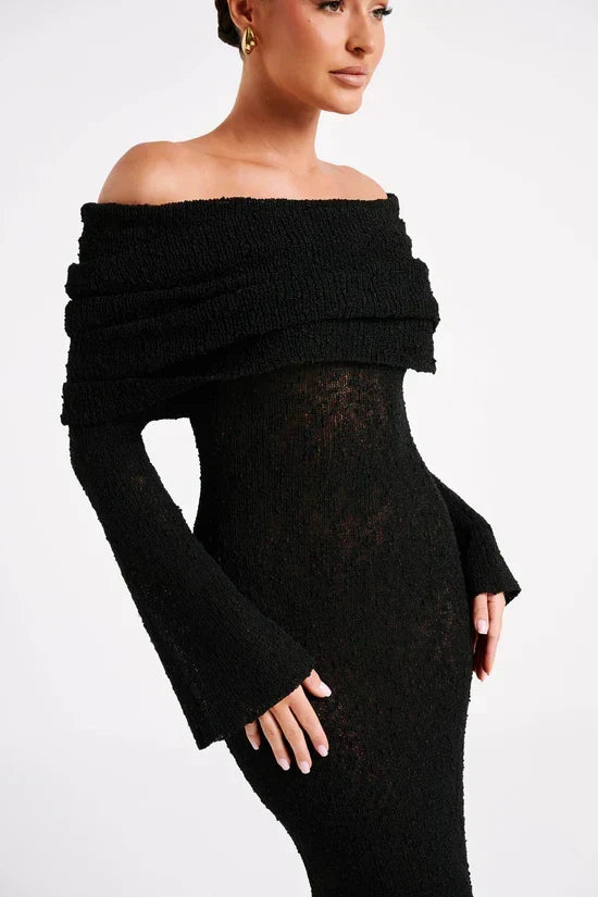 ALLURE BOUCLE MAXI DRESS
