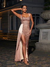 Marcy Sequin Split Maxi Dress 3