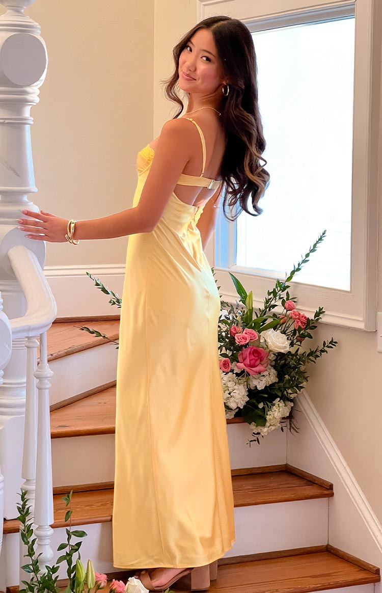 Satin Lace Trim Sweetheart Cami Bias Cut Maxi Dress 12