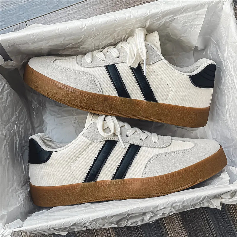 Men's Casual Retro German Laceup Lightweight Comfortable Sports Flat Skateboard