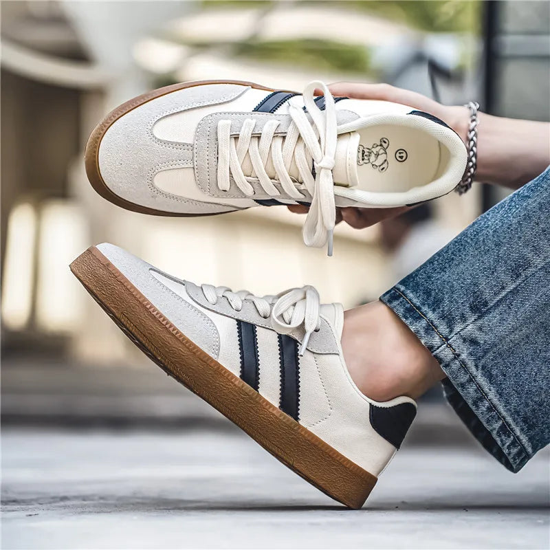 Men's Casual Retro German Laceup Lightweight Comfortable Sports Flat Skateboard