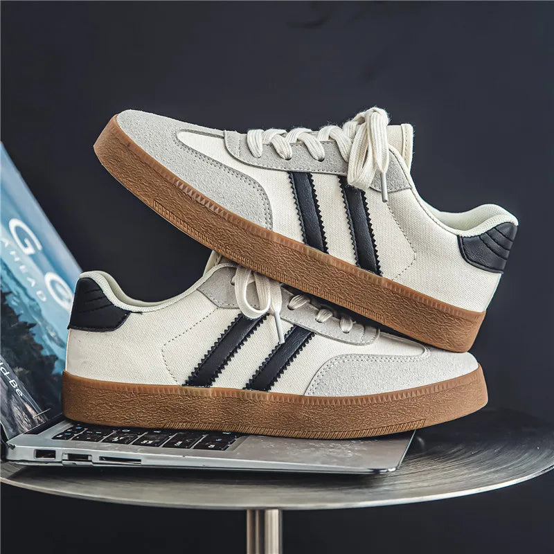 Men's Casual Retro German Laceup Lightweight Comfortable Sports Flat Skateboard