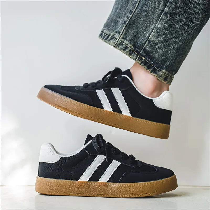 Men's Casual Retro German Training Shoes Laceup Lightweight Comfortable Sports Flat Shoes Men Skateboard Running Shoes