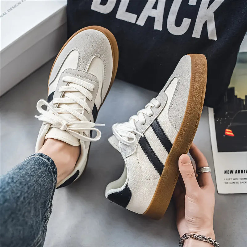 Men's Casual Retro German Laceup Lightweight Comfortable Sports Flat Skateboard