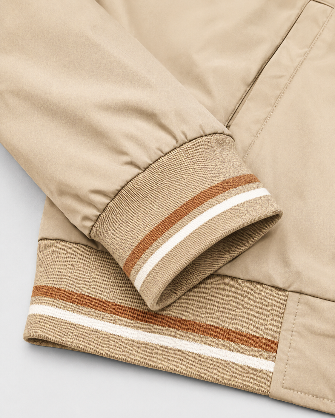 Men’s Lightweight Bomber Jacket with Ribbed Trim