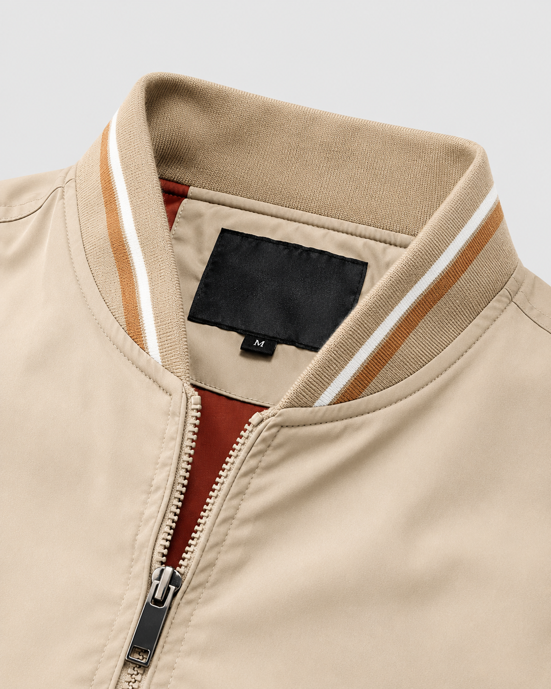 Men’s Lightweight Bomber Jacket with Ribbed Trim
