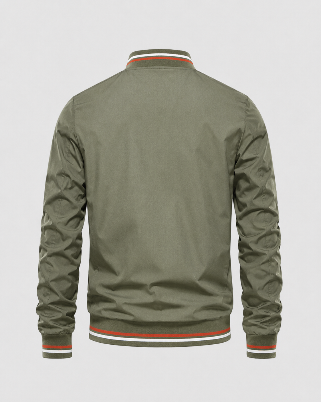 Men’s Lightweight Bomber Jacket with Ribbed Trim