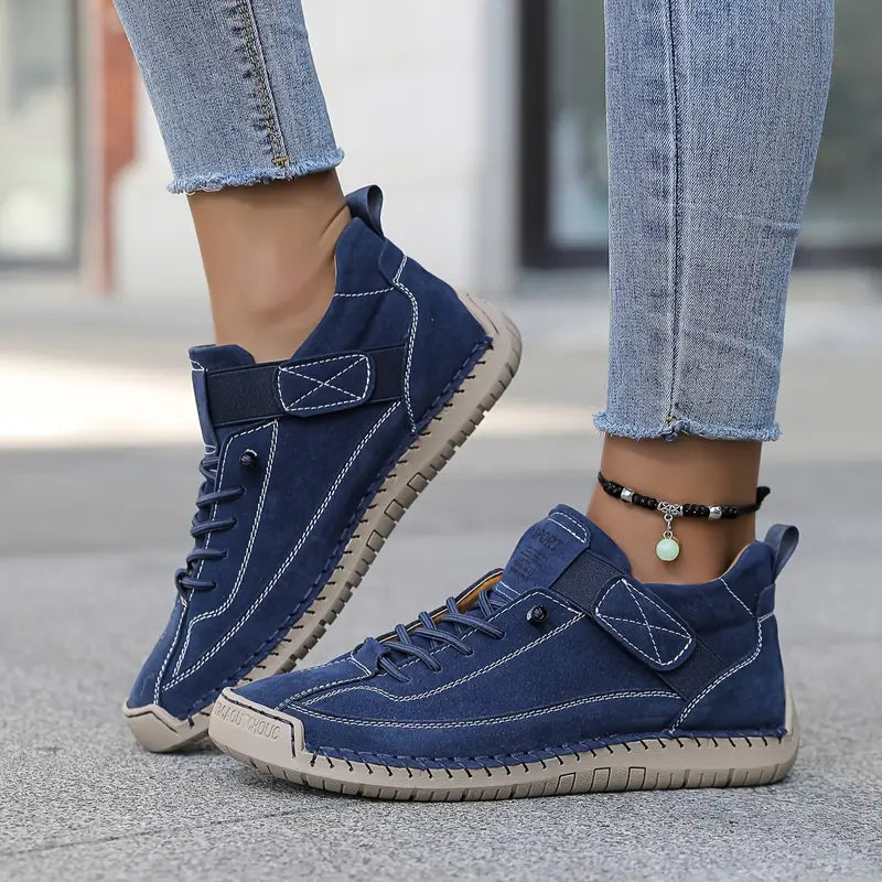 Lace Up Hand Stitched Low Top Sneakers