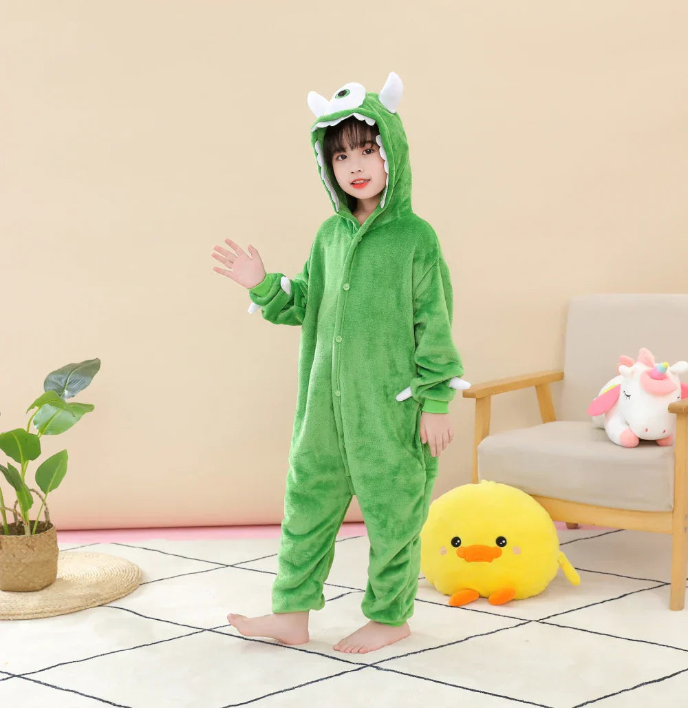 Mike Sullivan Monster Kigurumi Pajamas Kid Costumes