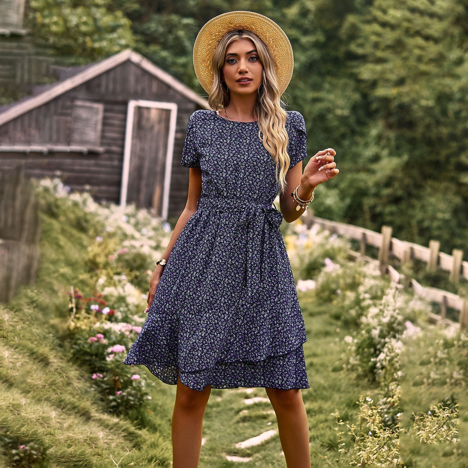 Alicia Aesthetic Floral Dress Premium Wardrobe Essential