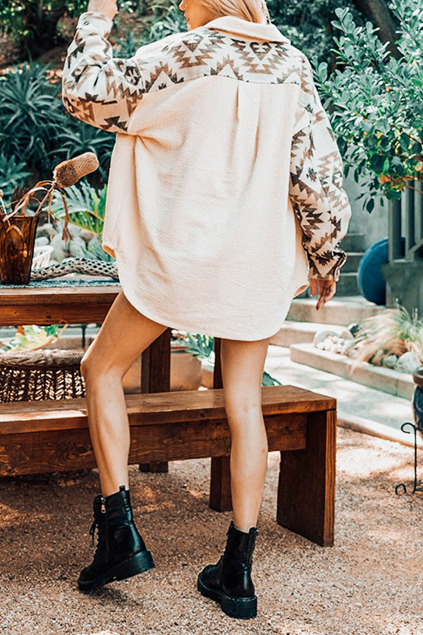 Forest Aztec Corduroy Shacket